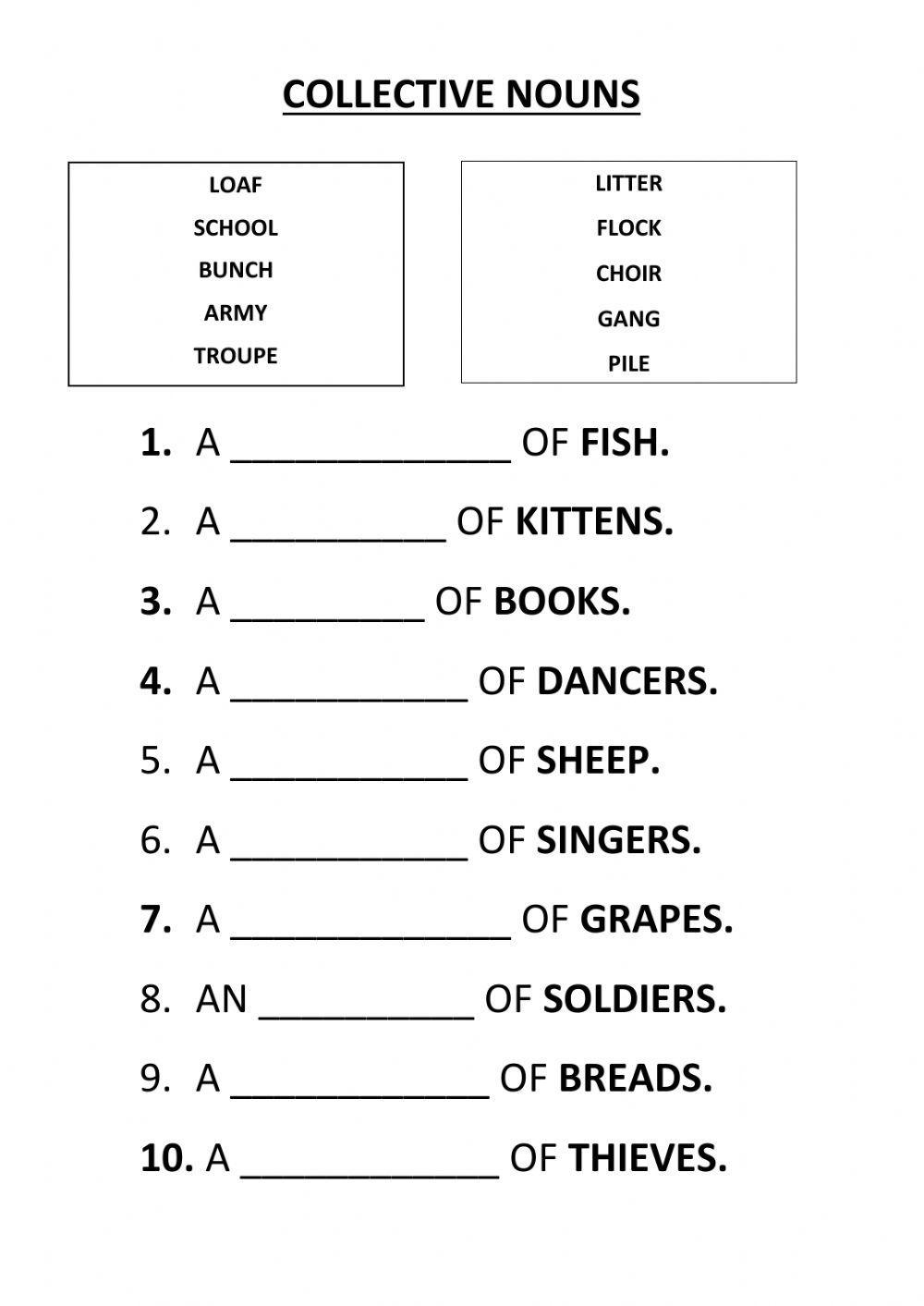 Free Collective Nouns Worksheet Download Free Collective Nouns 