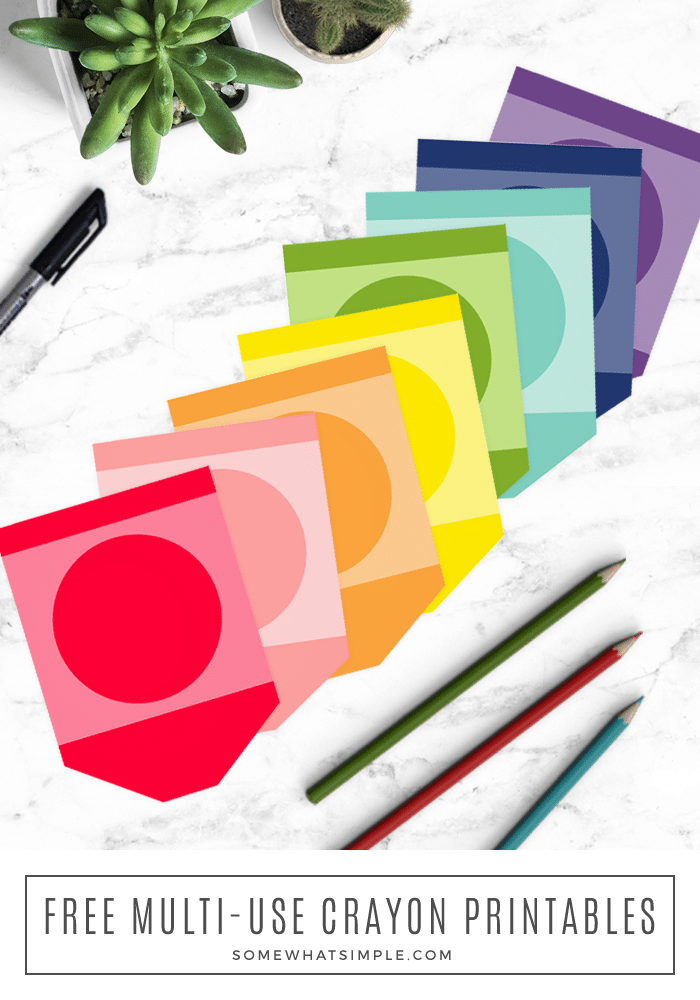 Free Colorful Crayon Printables From Somewhat Simple
