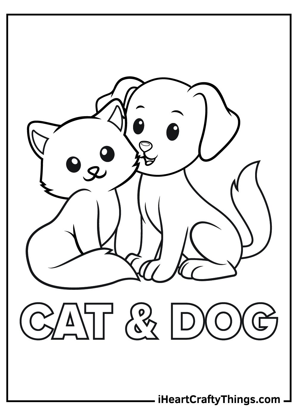 Free Coloring Pages Cats And Dogs Coloring Pages