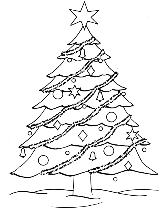 free coloring pages christmas tree