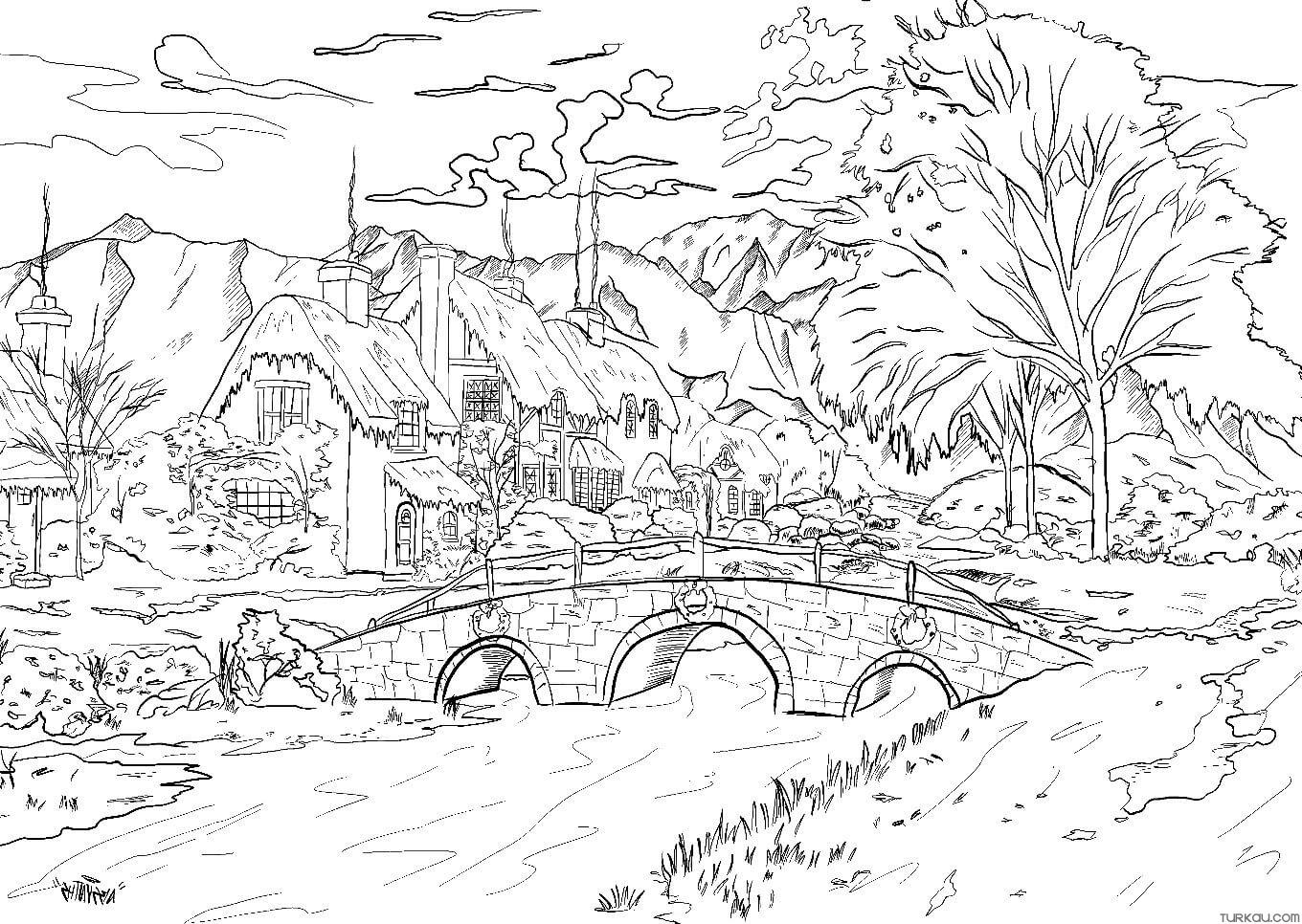 Free Coloring Pages Landscapes 33 Best Ideas For Coloring