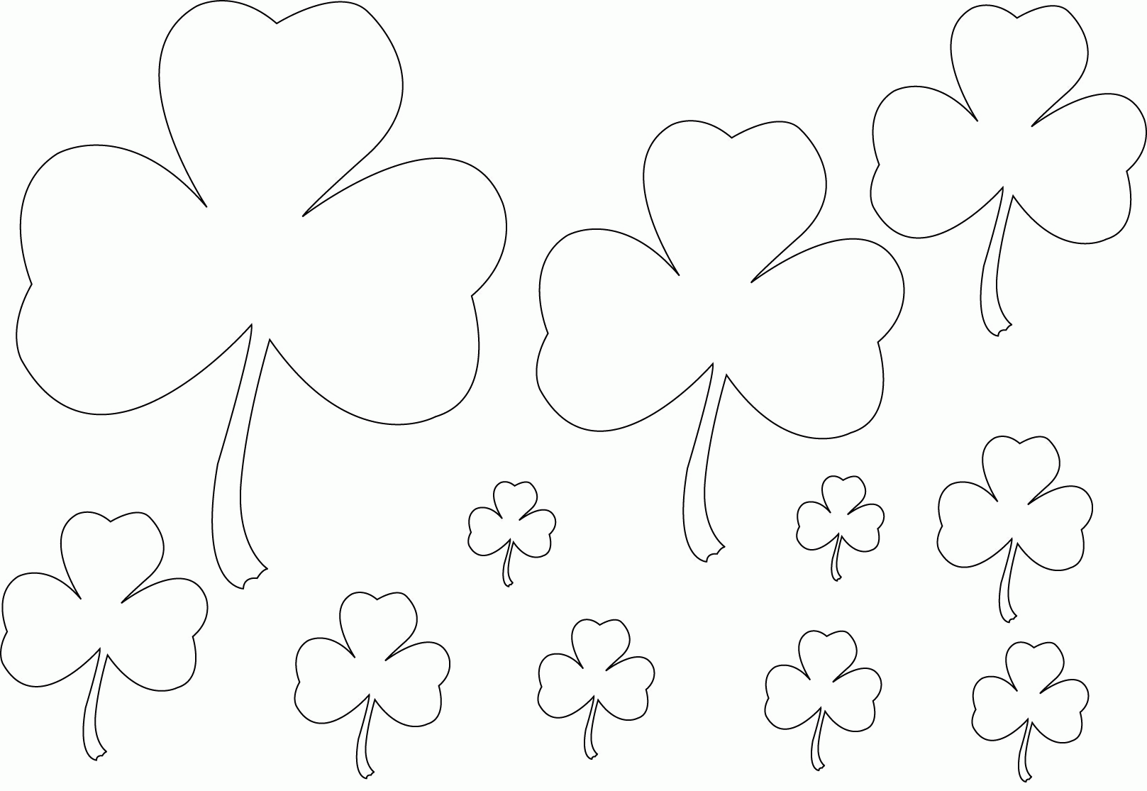 Free Coloring Pages Of Shamrocks Coloring Home