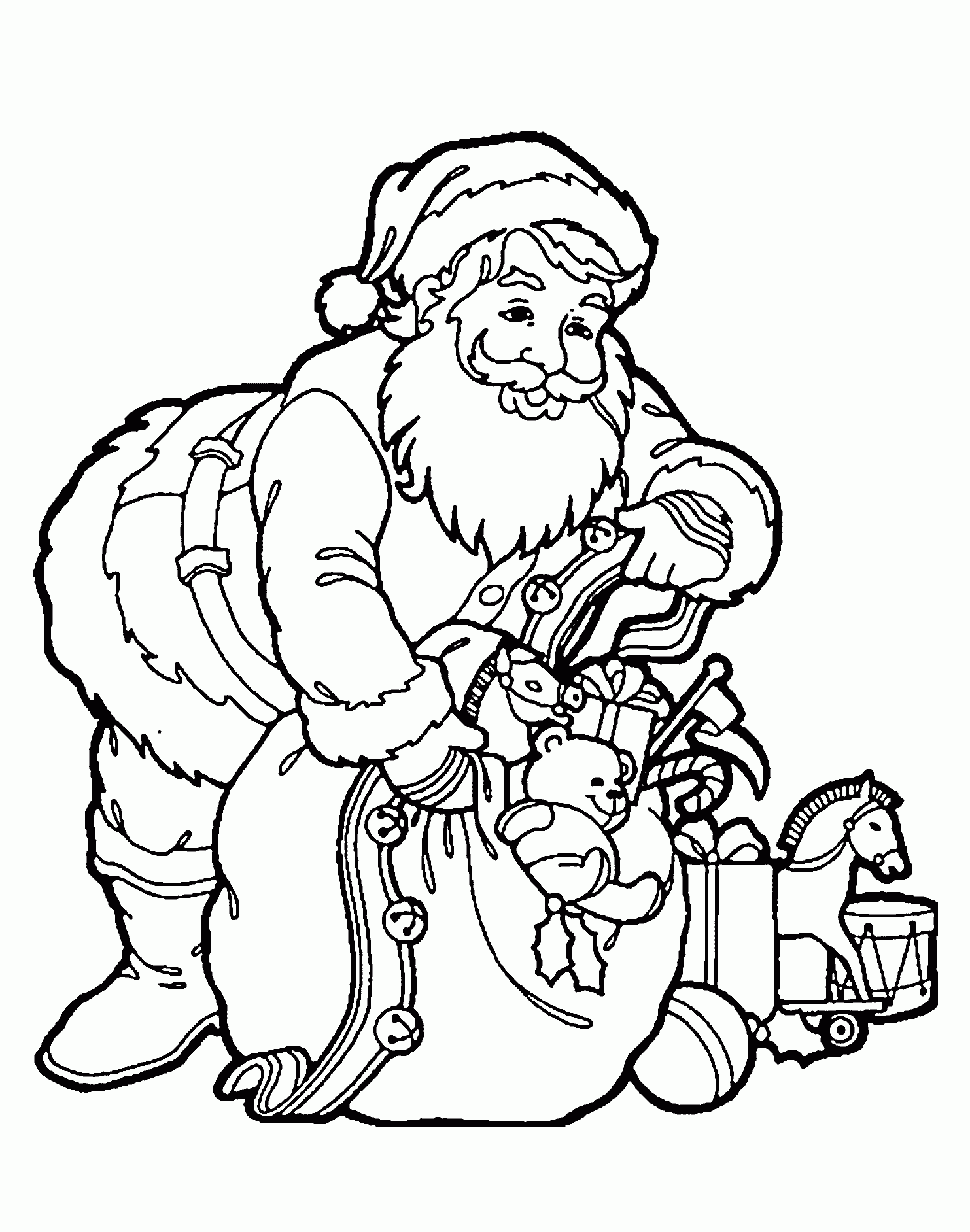 Santa Coloring Pages Printable