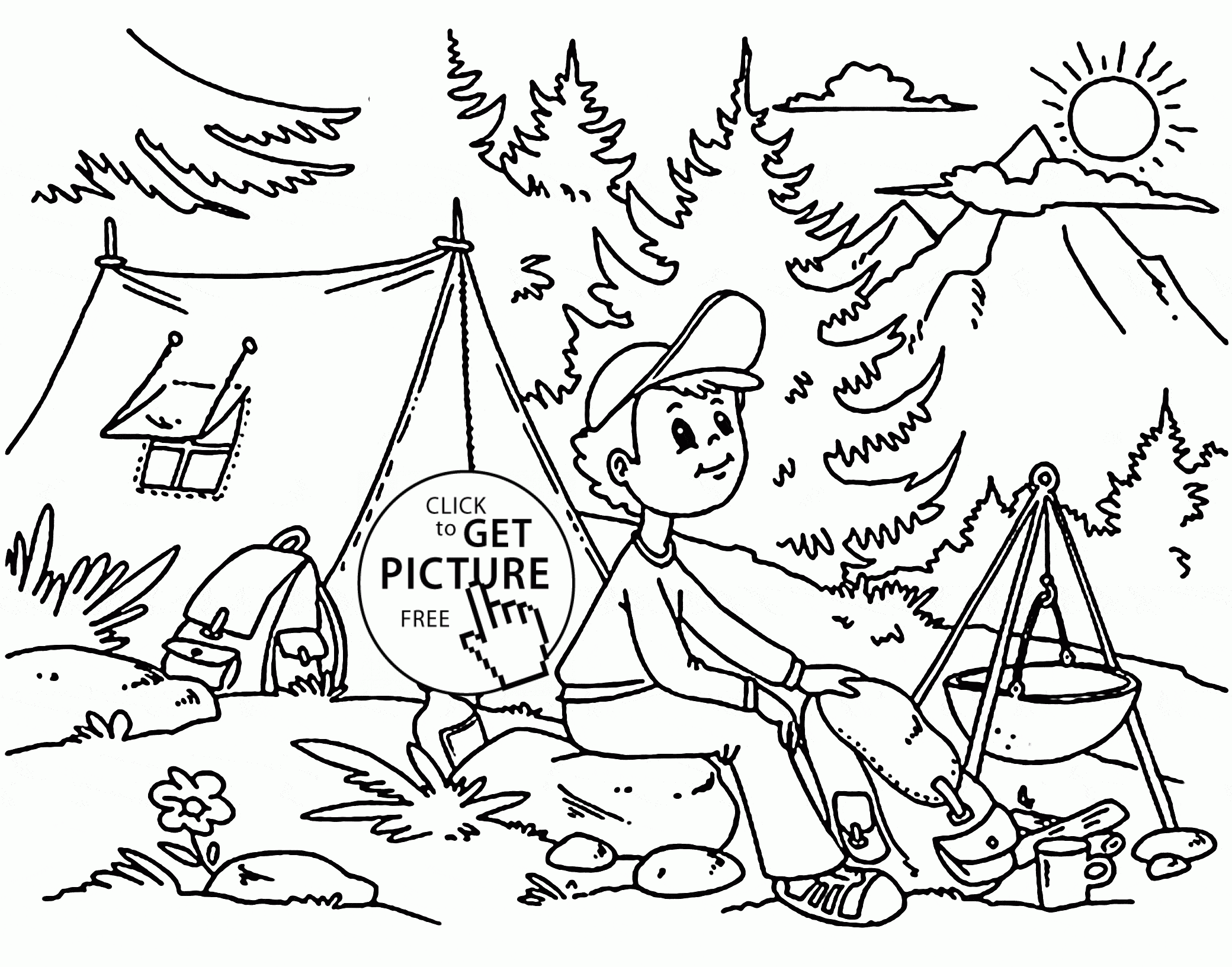 Free Coloring Pages Summer Camp Coloring Home