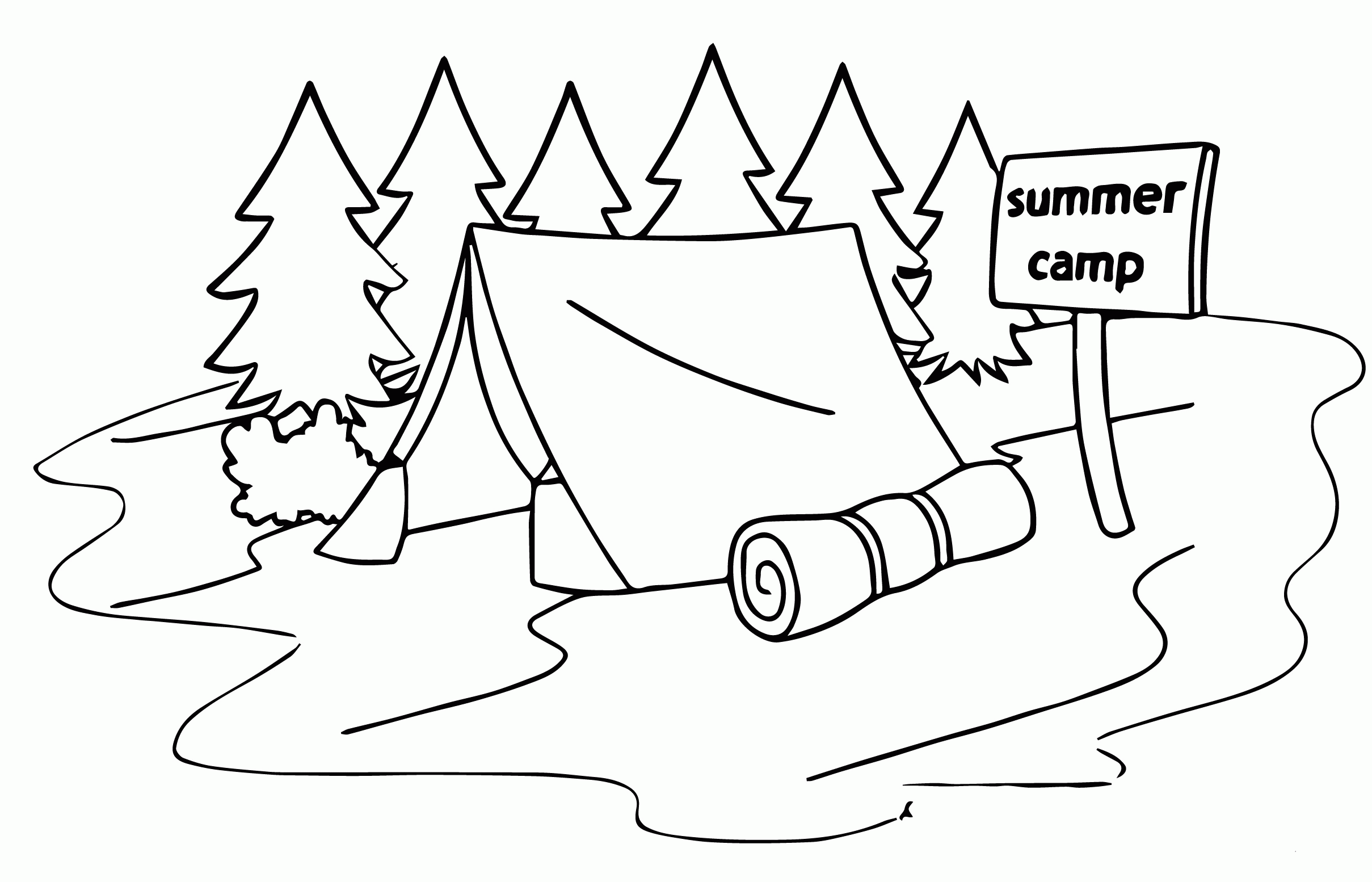 Free Coloring Pages Summer Camp Coloring Home