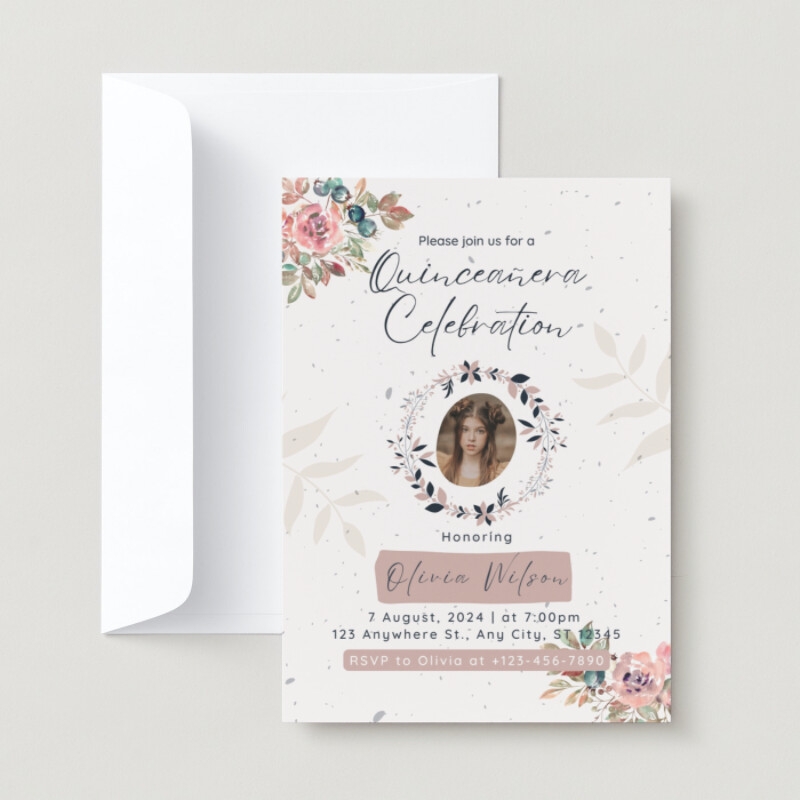 Free Custom Printable Quincea era Invitation Templates Canva
