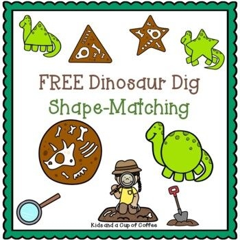 FREE Dinosaur Shape Matching Shape Matching Tracing Shapes Writing