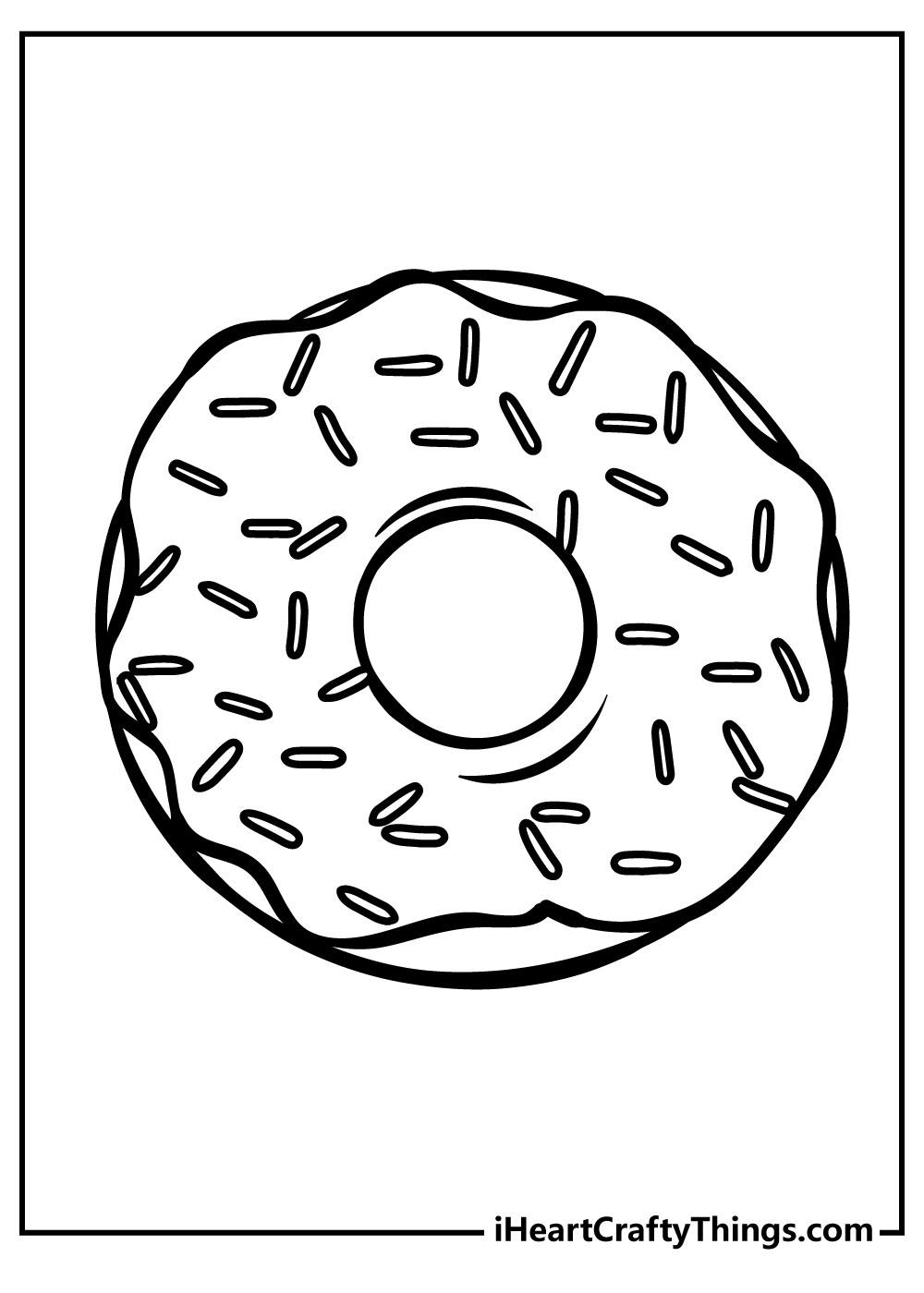 Free Donut Coloring Printables Printable Form Templates And Letter