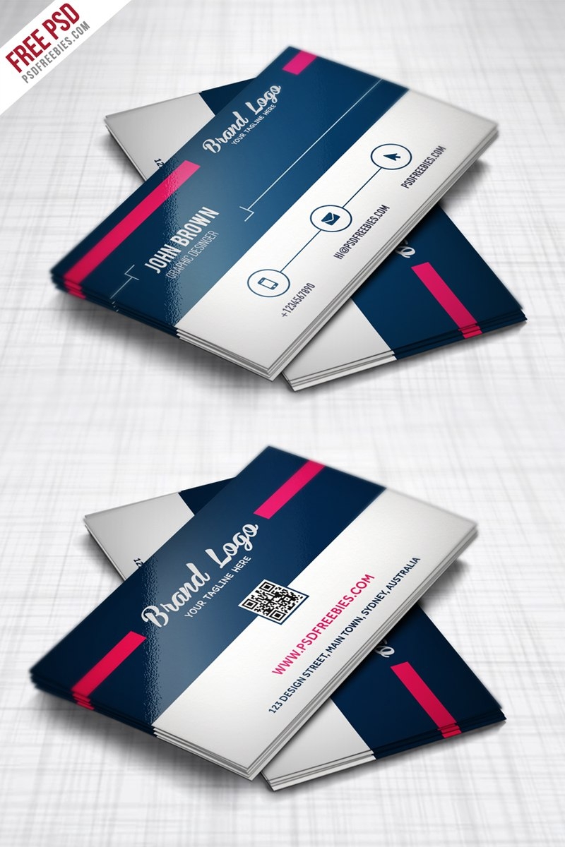 Free Downloadable Business Card Templates Freebie Modern Design Within