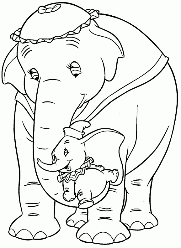 Free Dumbo Drawing To Download And Color Dumbo Coloring Pages