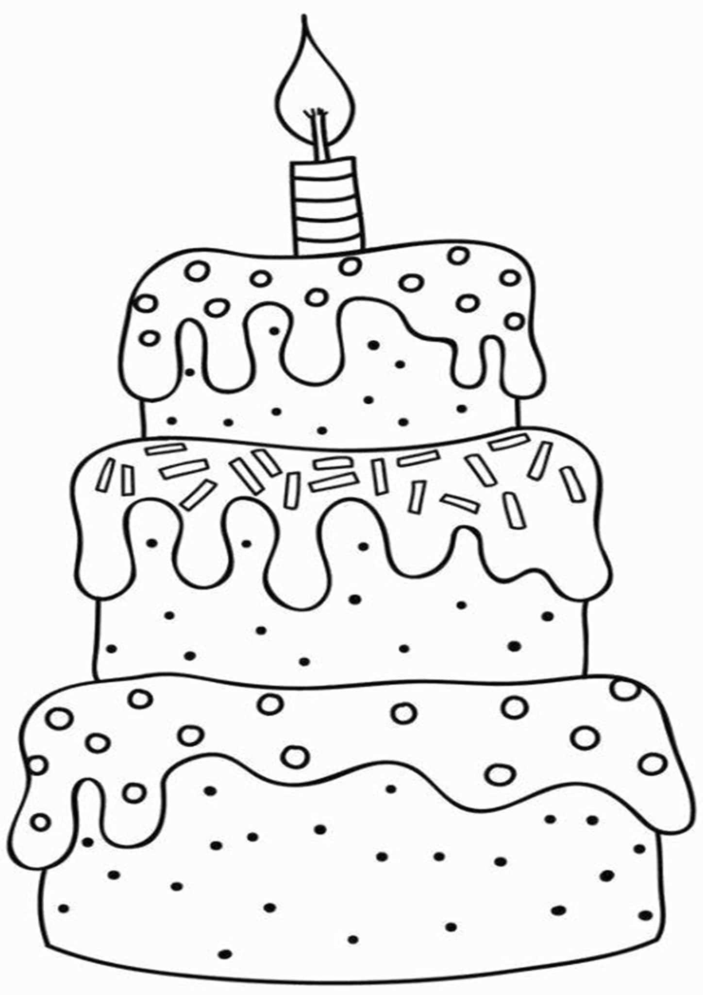 Free Easy To Print Cake Coloring Pages Tulamama Mildred