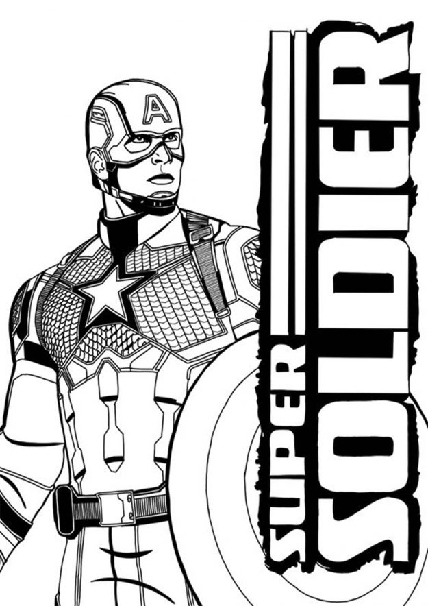 free coloring pages captain america