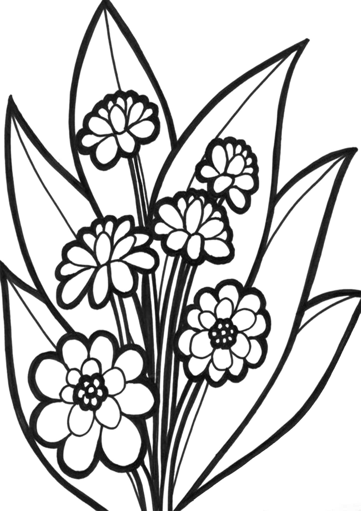 Print Flower Coloring Pages