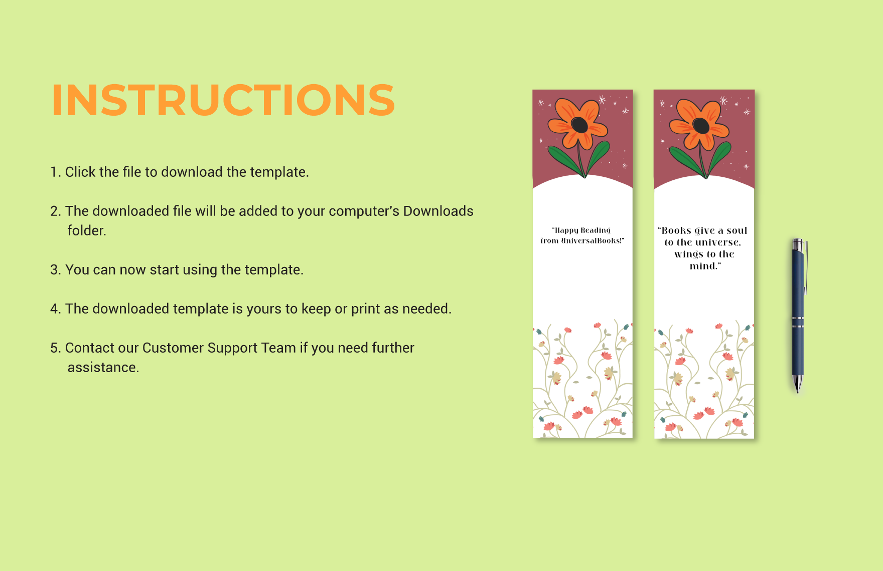 Free Editable Bookmark Template Download In Word Template