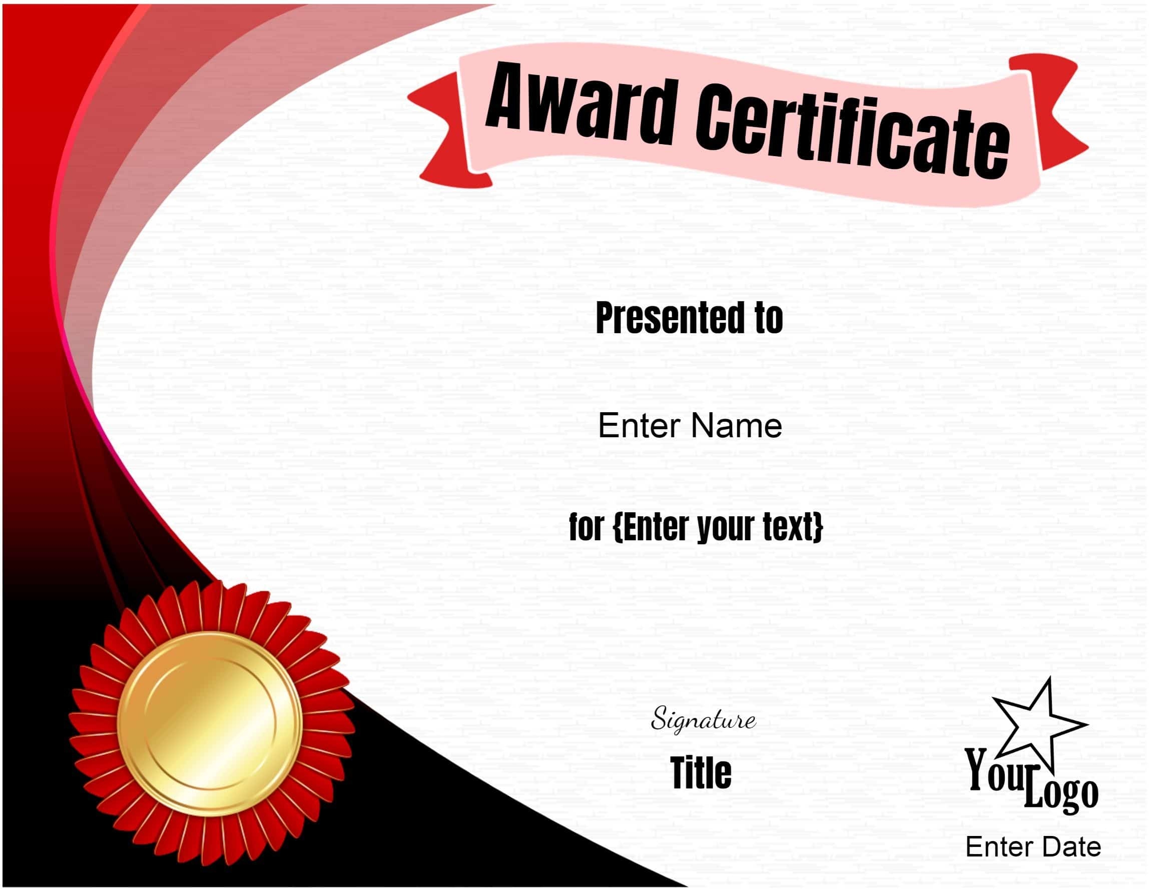 Free Editable Certificate Template Customize Online Print At Home