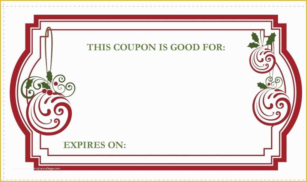 Free Editable Coupon Template Of Christmas Coupon Templates Invitation 
