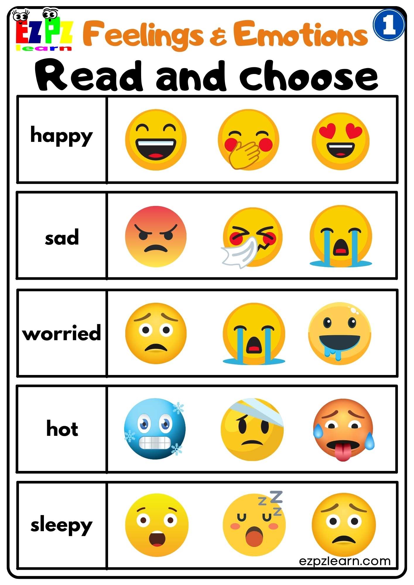 emotion worksheet