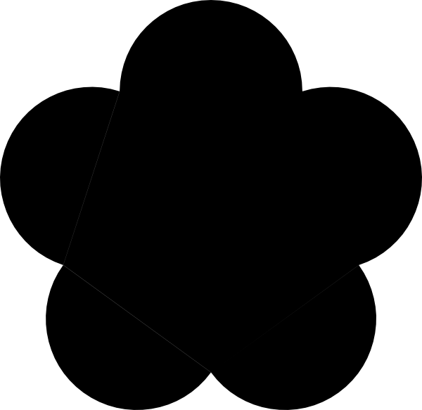 outline of a flower petal