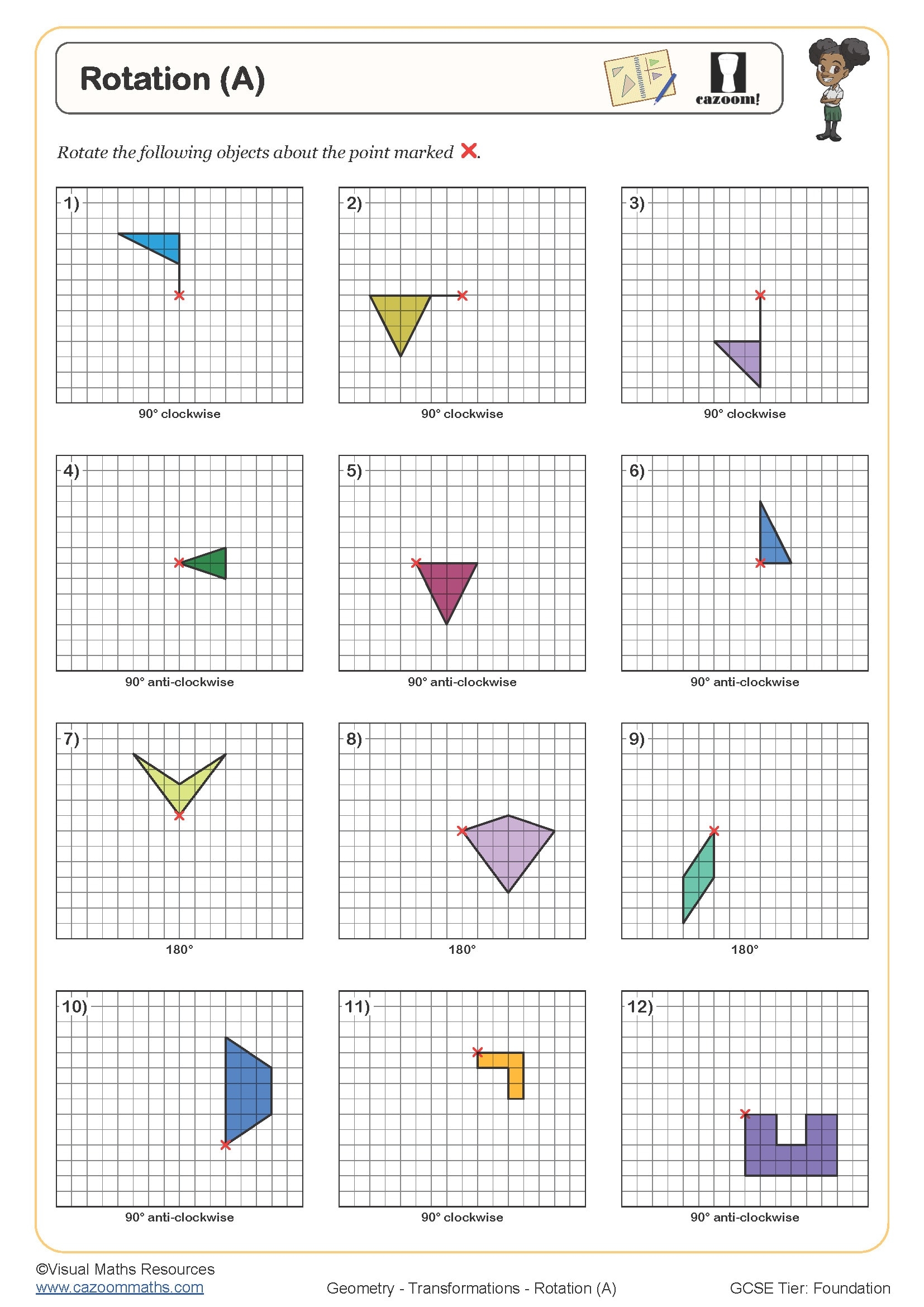 Free Geometry Rotations Worksheets Download Free Geometry Rotations 