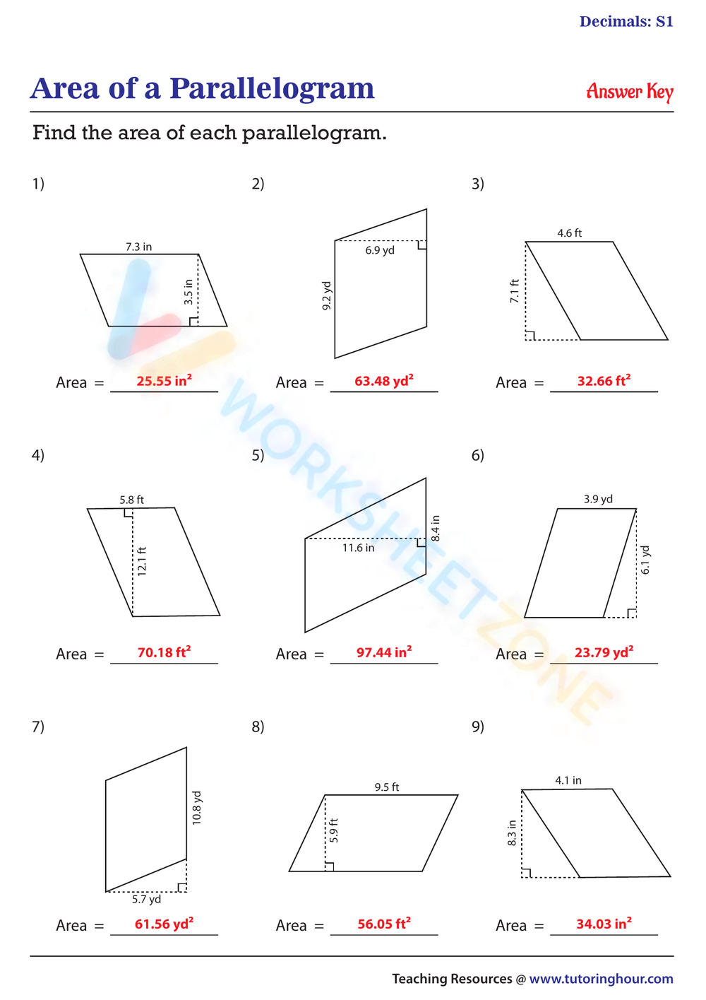 Free Interactive Parallelogram Worksheet Collection Worksheets Library