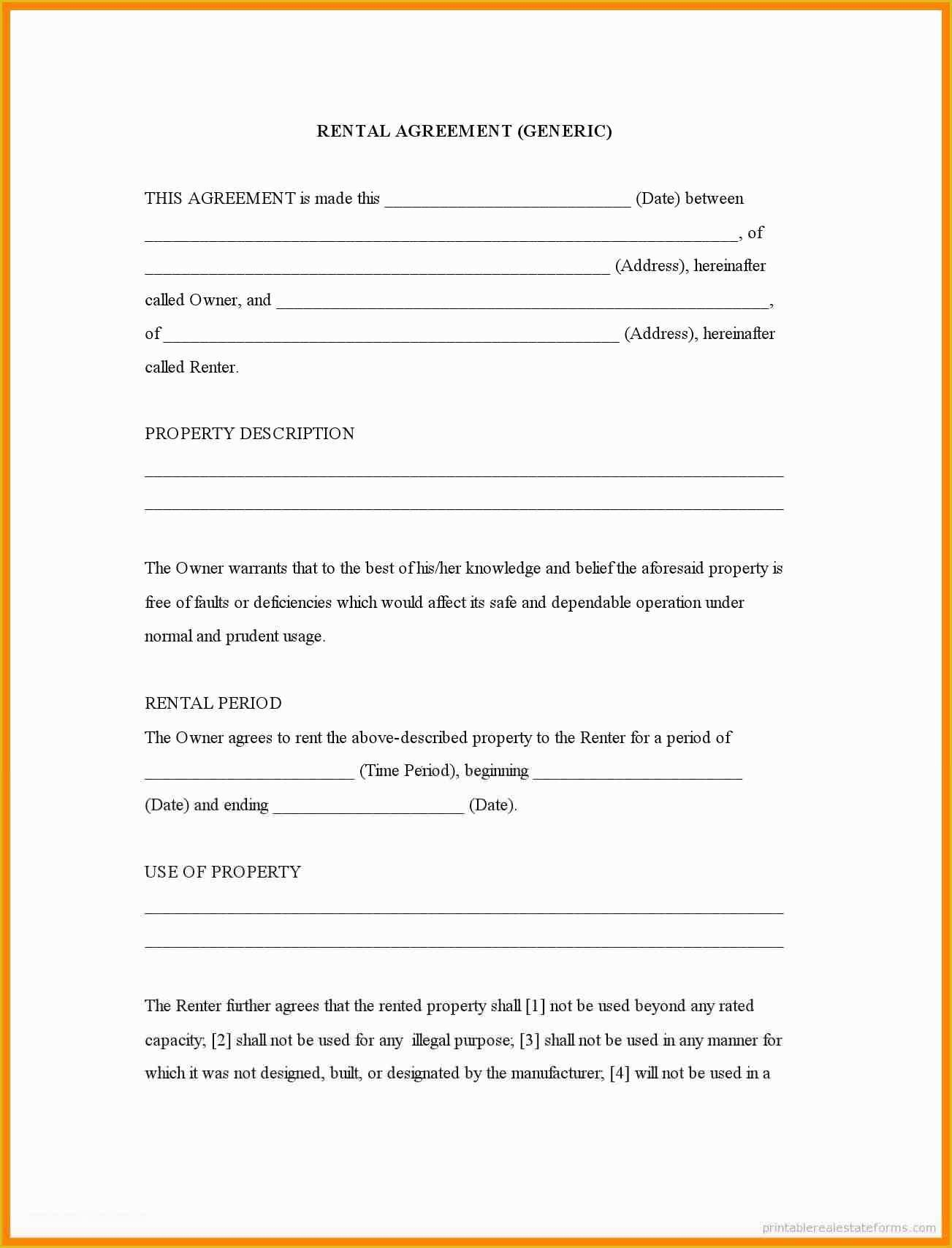 free printable rental lease agreement template