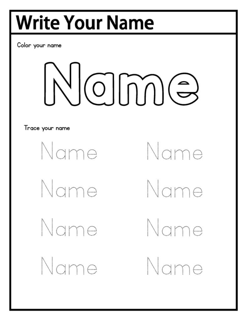 Free Name Tracing Worksheets Printable And Font Choices Worksheets