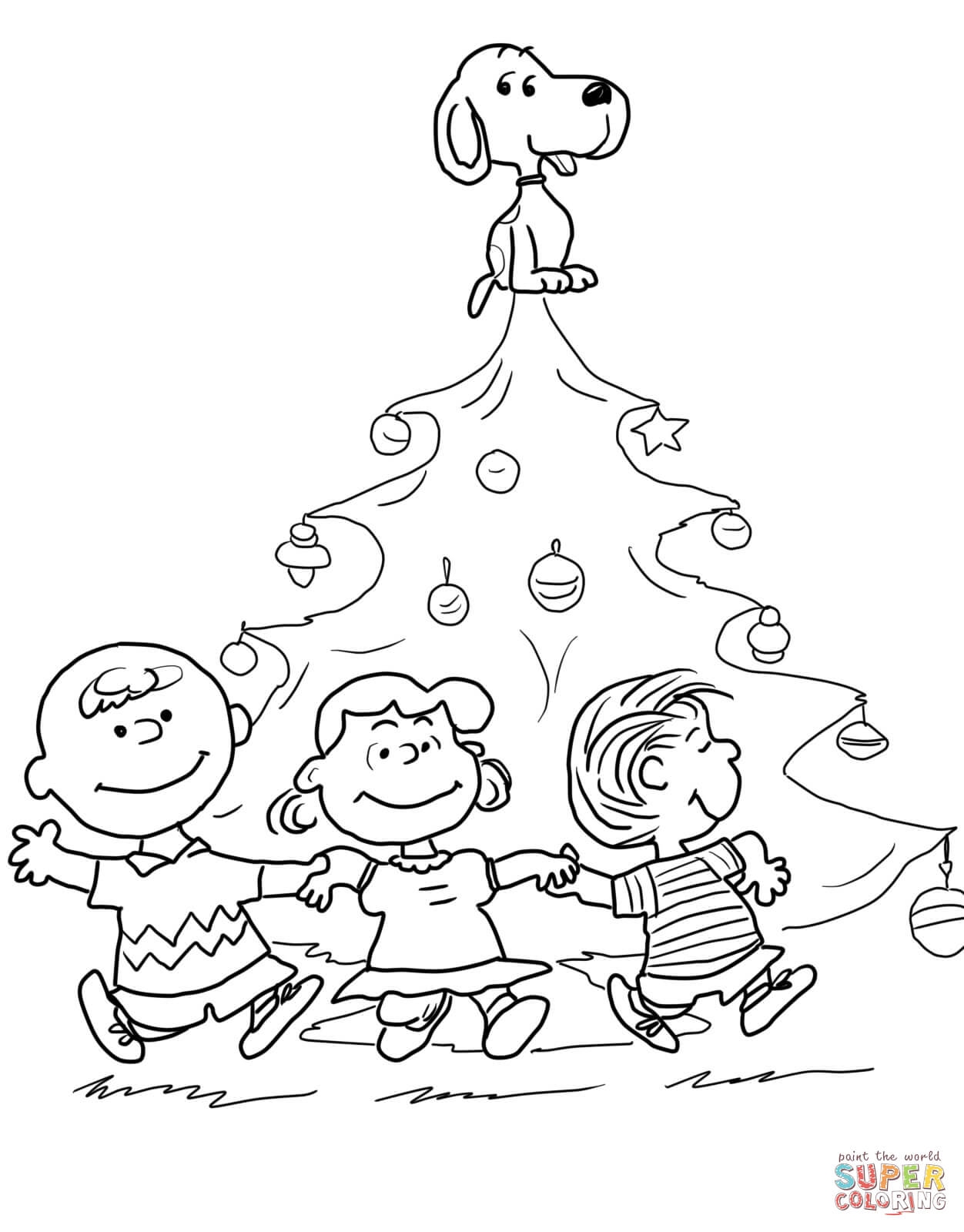 Peanuts Christmas Coloring Pages