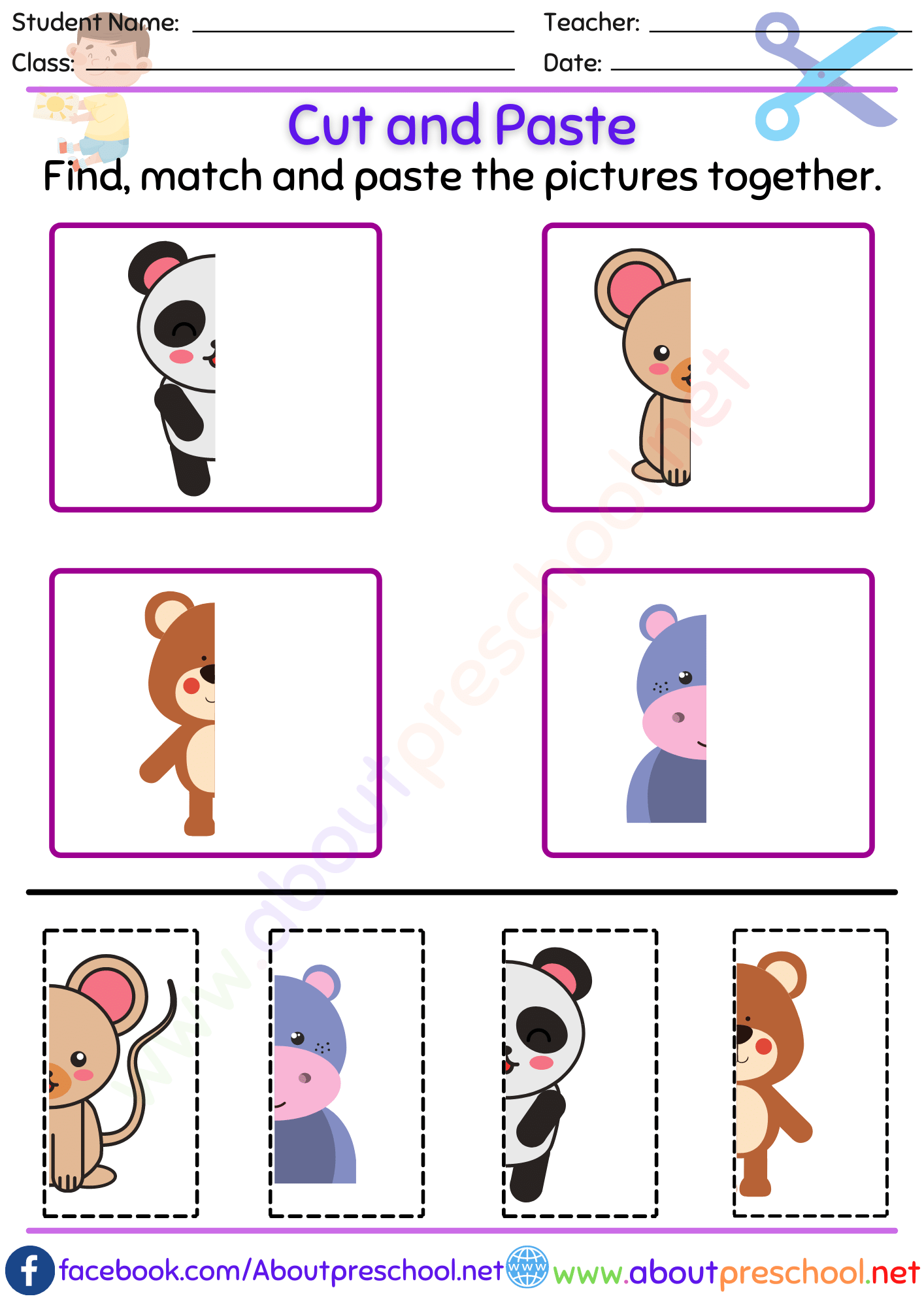 Free Preschool Cut And Paste Download Free Preschool Cut And Paste Png 