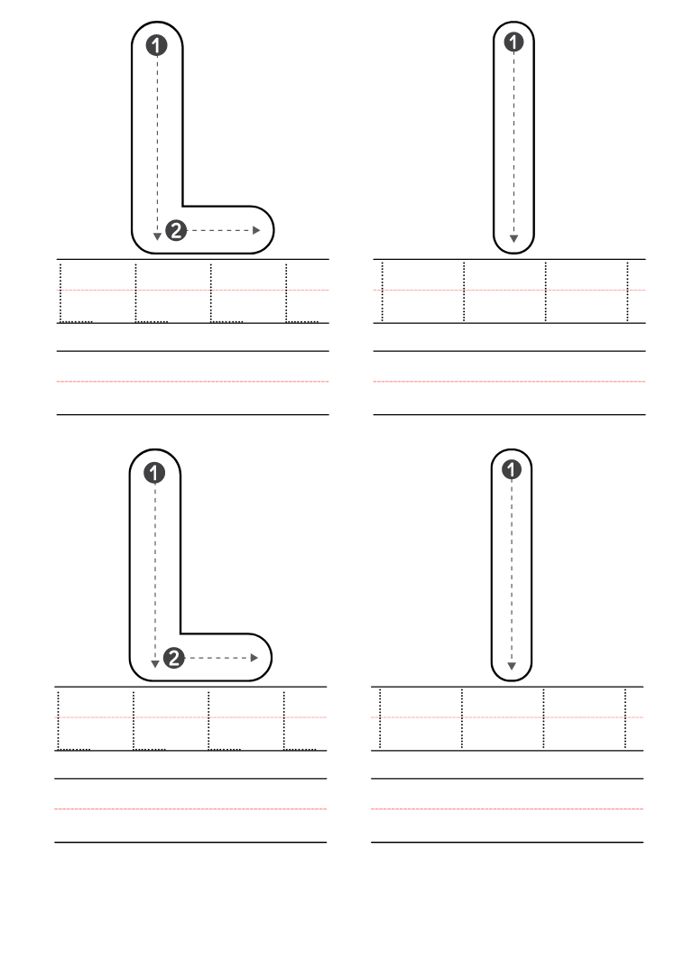 worksheet letter l