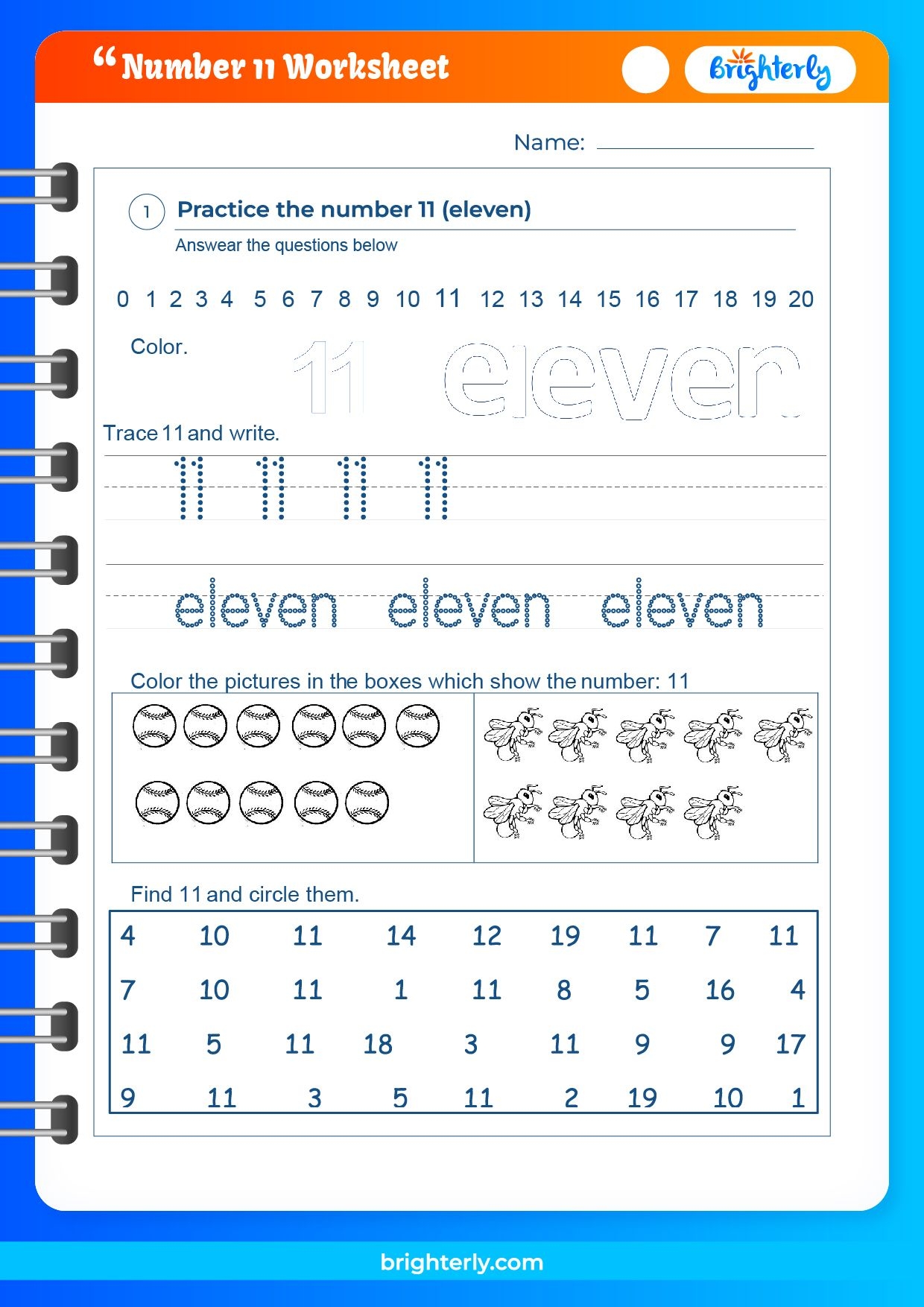 Free Preschool Number 11 Worksheets Printable Pdf Vrogue co