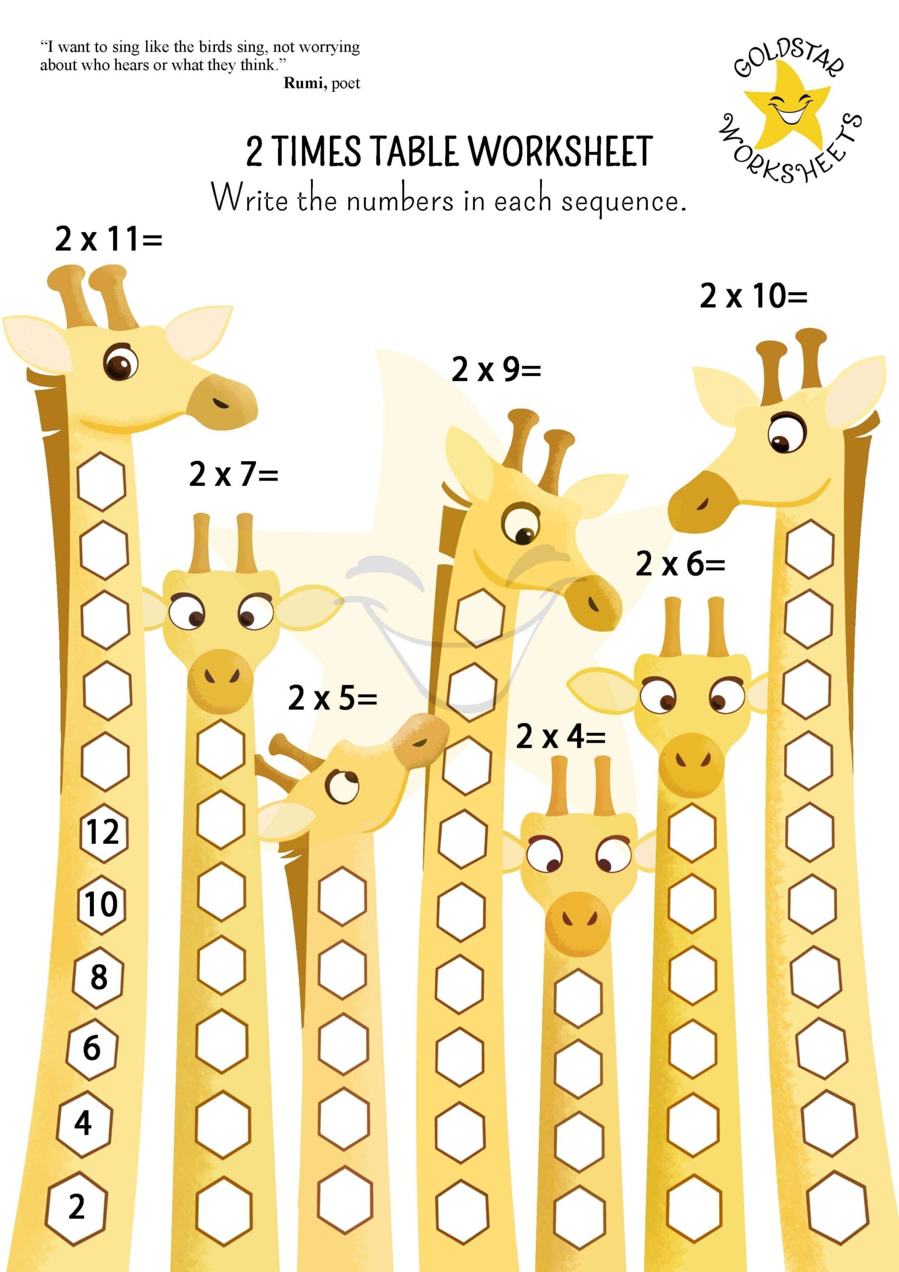 Free Printable 2 Times Tables Worksheet Kiddoworksheets Worksheets 