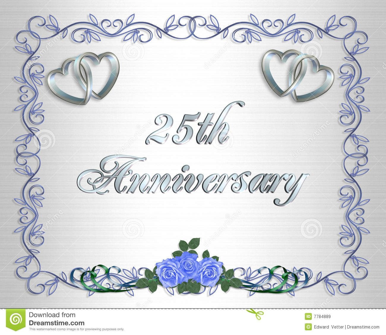 Free Printable 25th Anniversary Cards Printable Form Templates And 