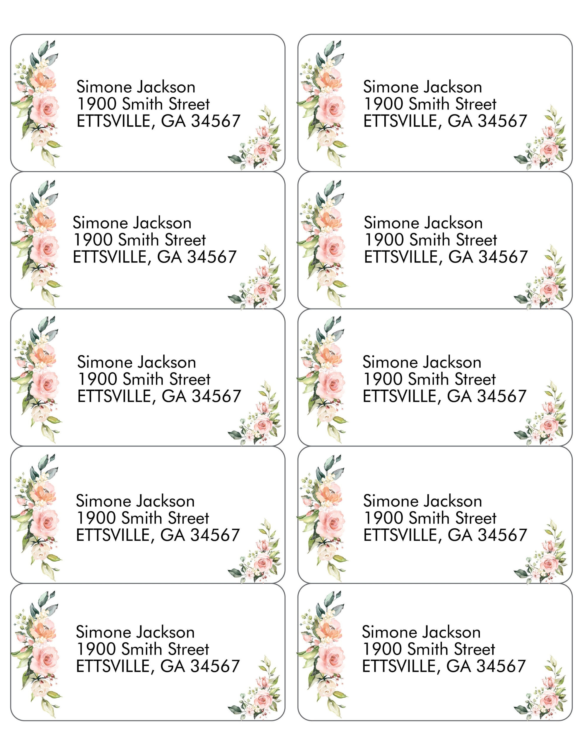 print own address labels free
