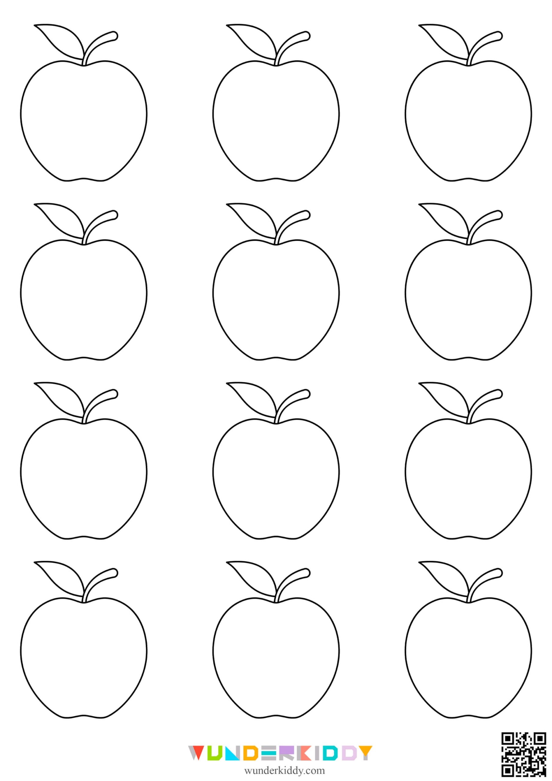 printable apple template