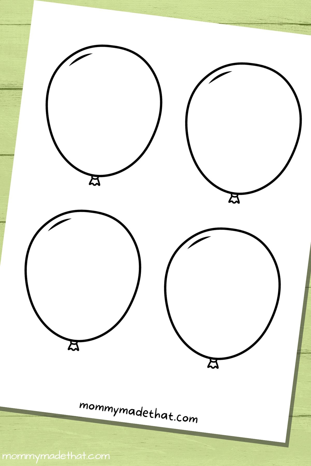 balloon templates free download