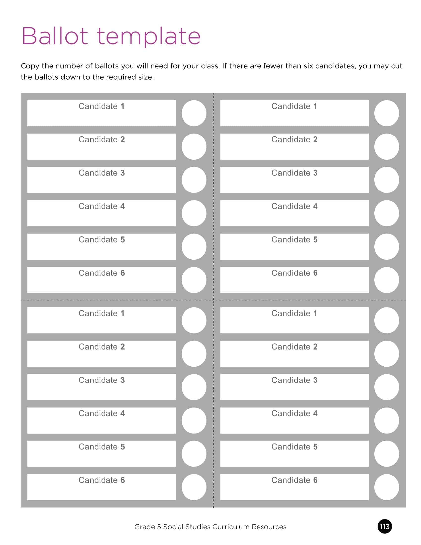 Free Printable Ballot Templates Word Pdf Sample Votin Vrogue co