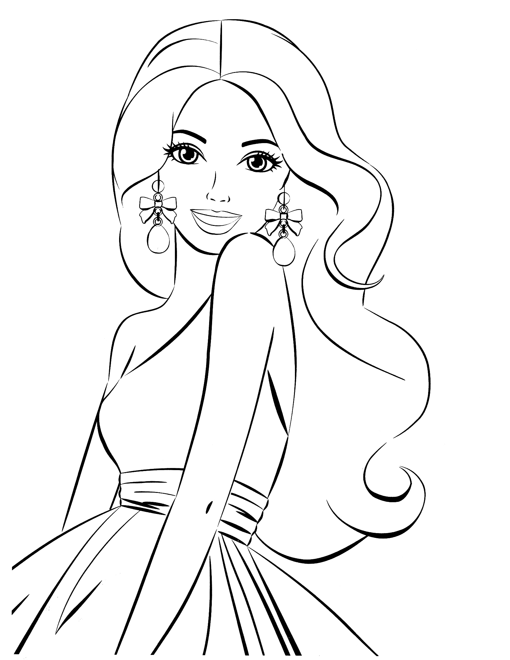 printable barbie pictures to color