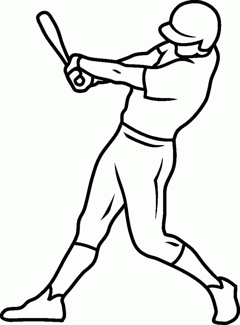 free baseball coloring pages printables