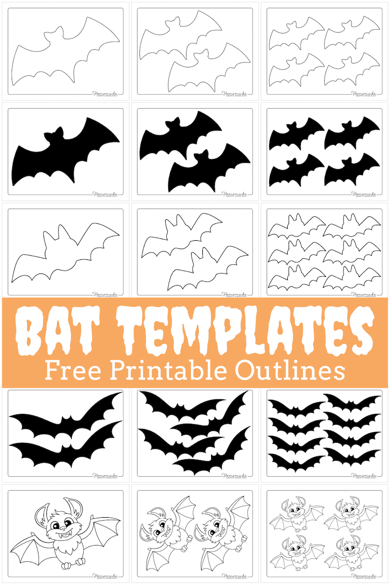 Free Printable Bat Templates For Halloween Crafts Printable Templates 