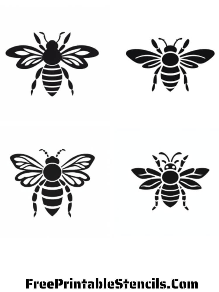 free printable bee cutouts