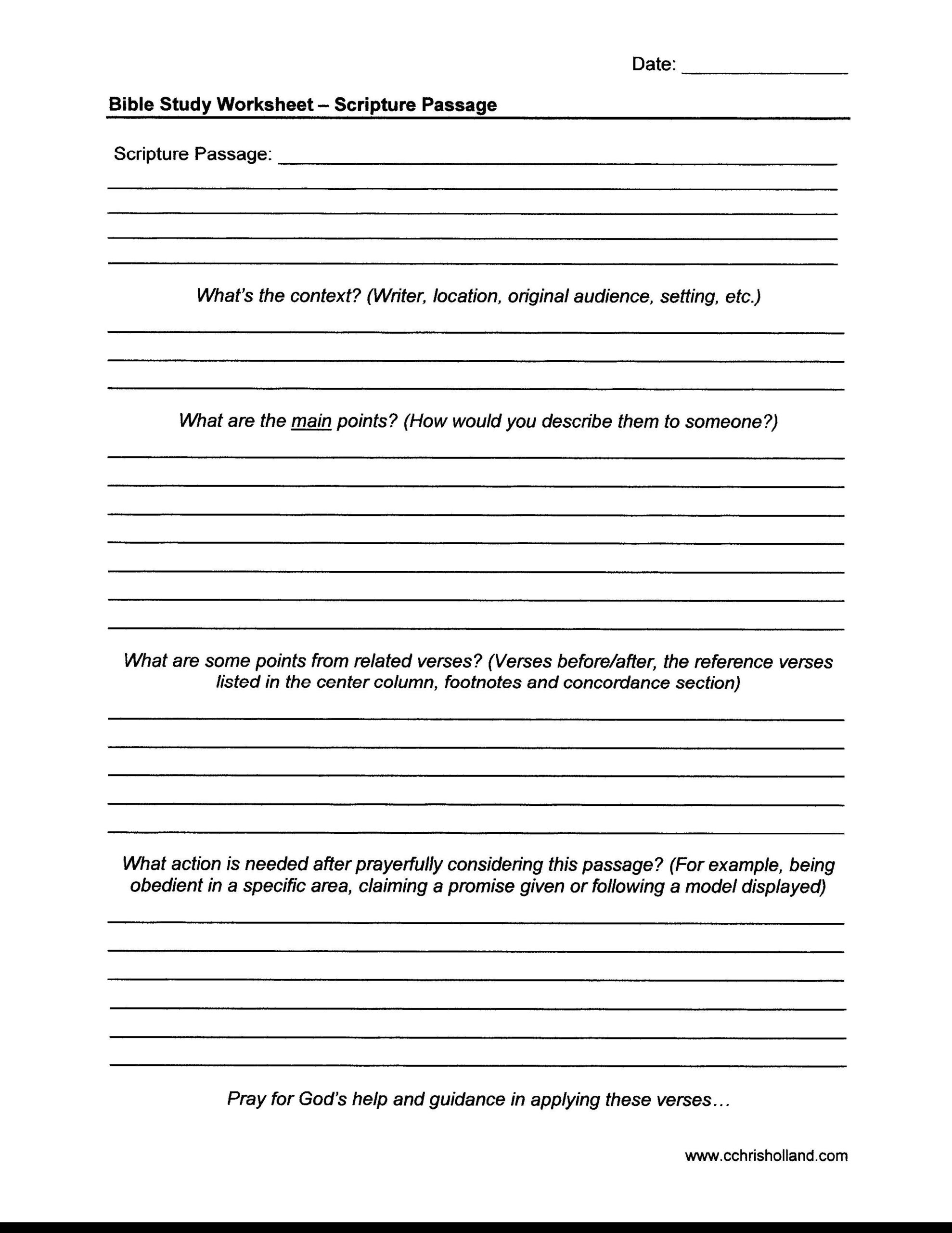 Free Printable Bible Study Worksheets 82 Images In Collection Page 1