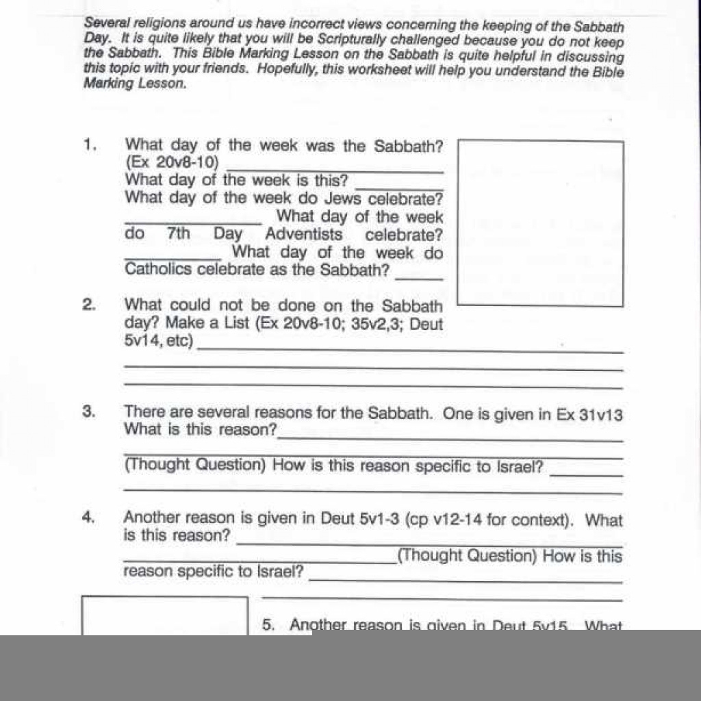 Free Printable Bible Study Worksheets For Youth Printable Worksheets