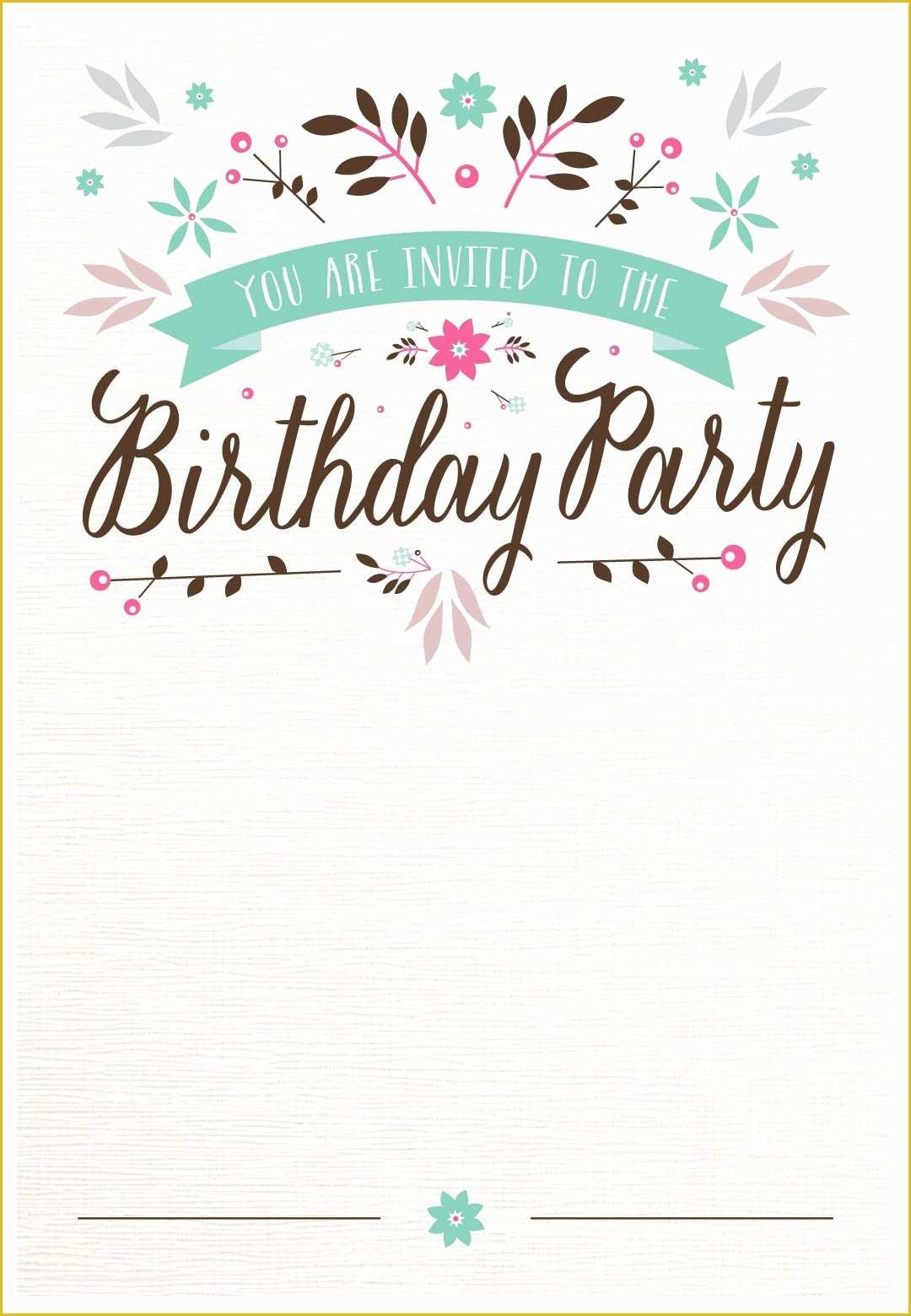 free printable birthday invitation templates
