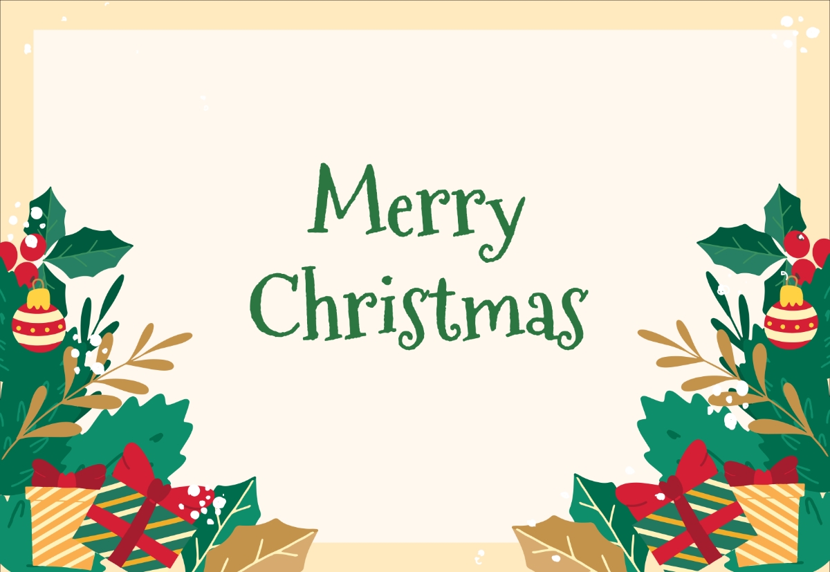 Free Printable Blank Christmas Card Template Edit Online Download