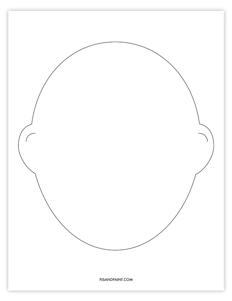 blank face template printable