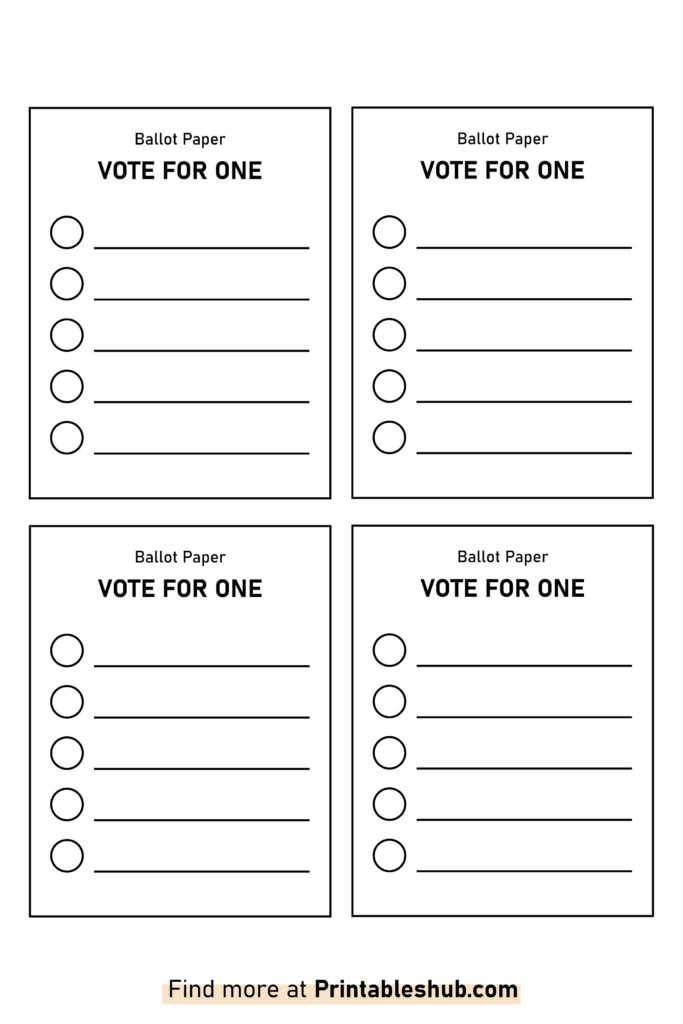 free printable sample ballot