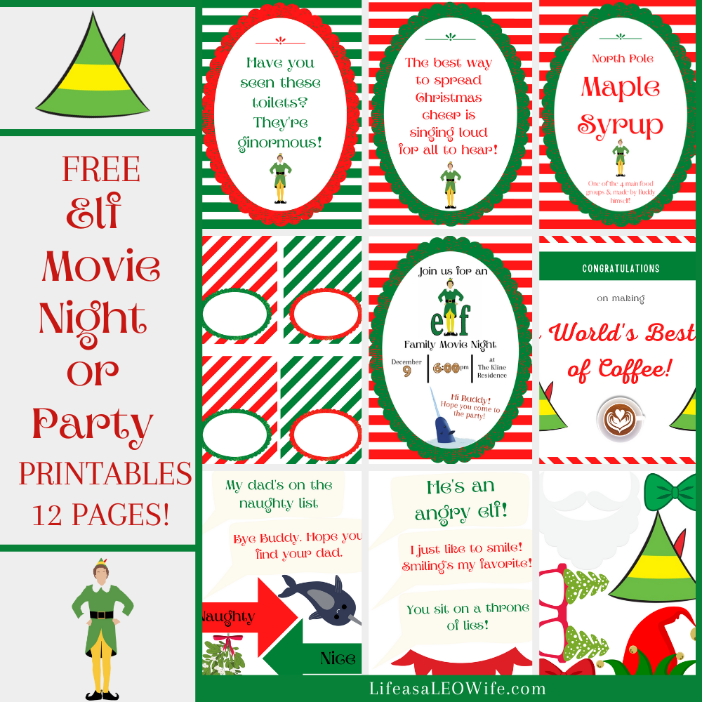 free printable buddy the elf