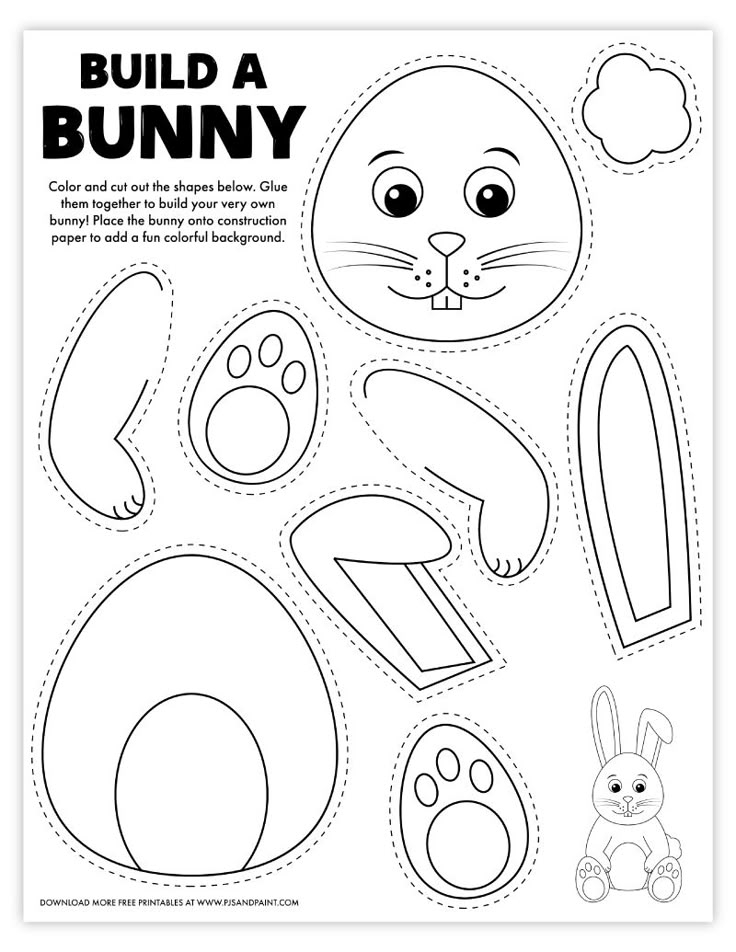 build an easter bunny template