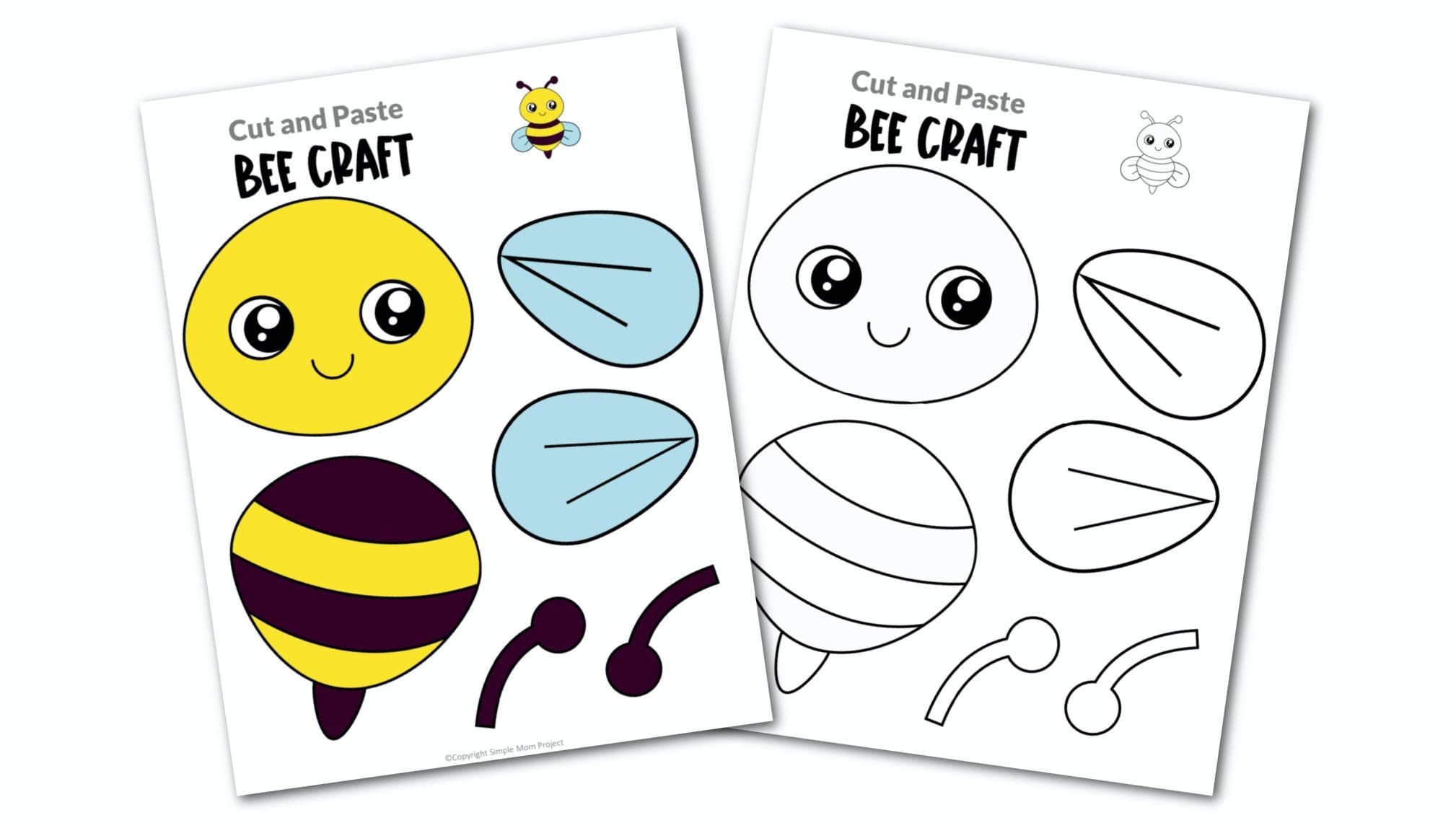 Free Printable Bumble Bee Craft Template Bee Crafts Bumble Bee Craft 