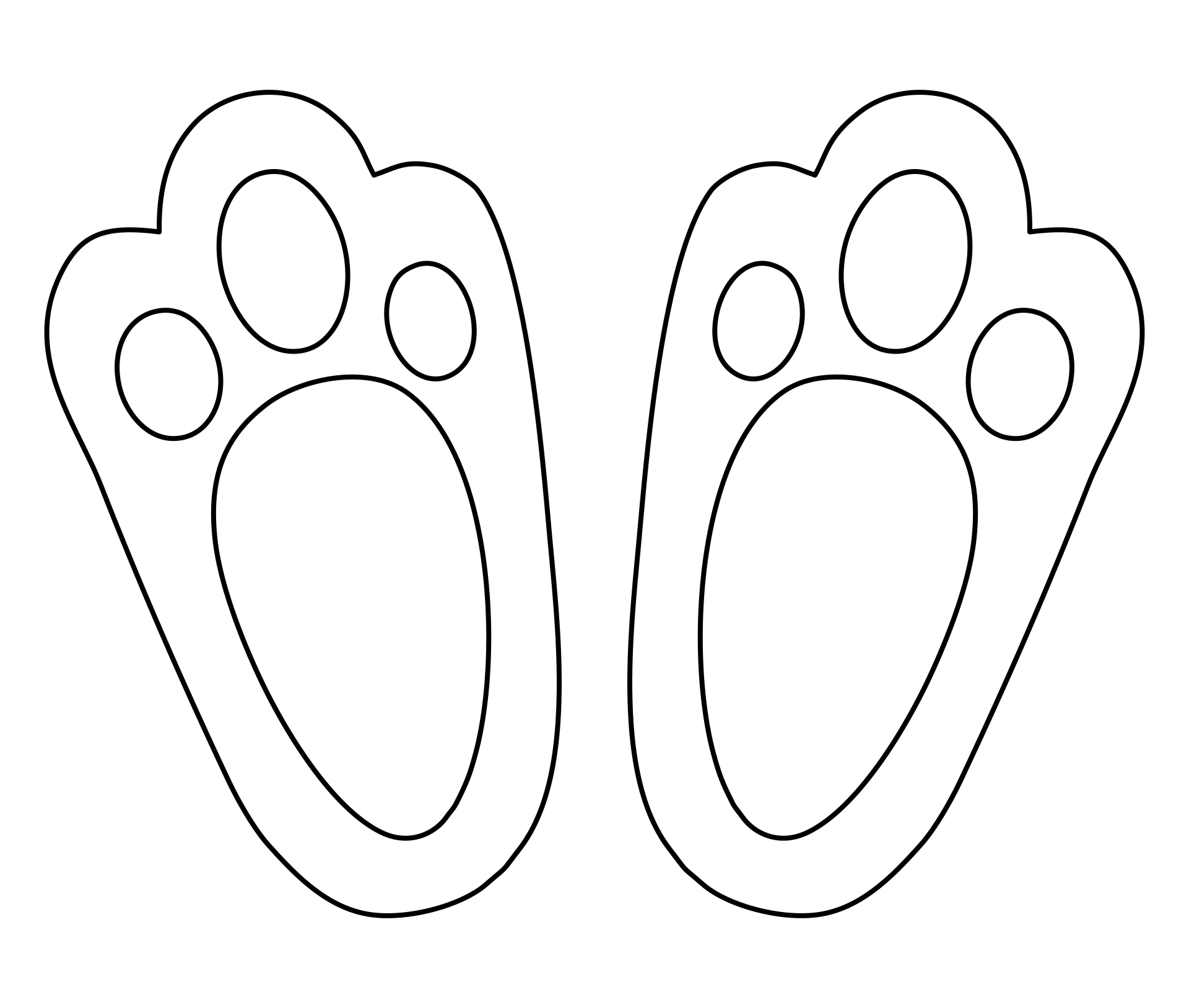 Free Printable Bunny Feet Template Printables Template Free